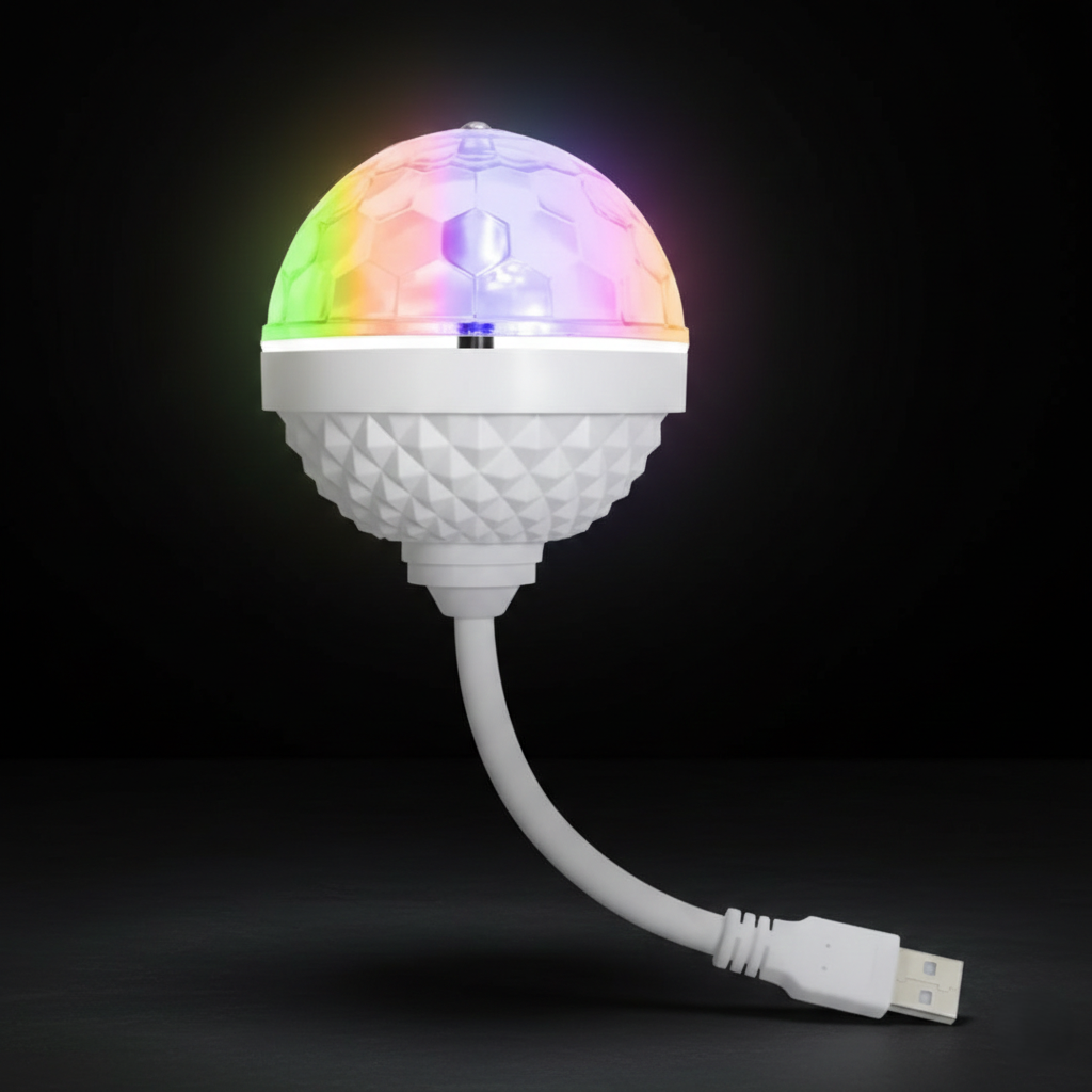 USB Colorful Rotating Magic Ball Light
