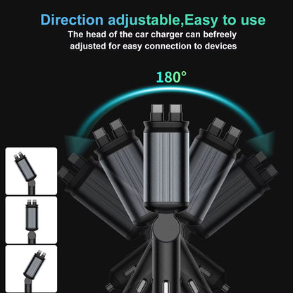 Retractable Fast Car Charger(C/Iphone)
