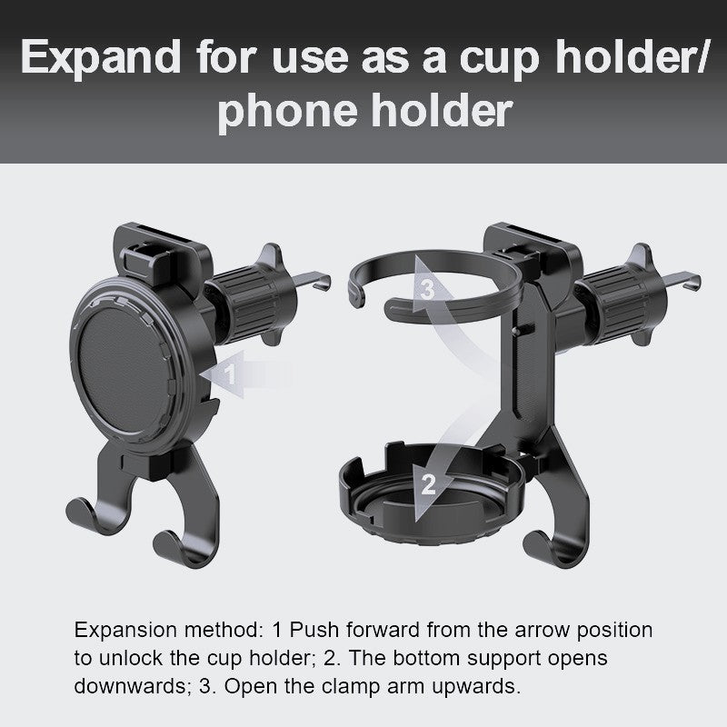 Car Interior Organizer - Dashboard & Backseat Cup Holder, Phone Cradle, and Utility Hooks