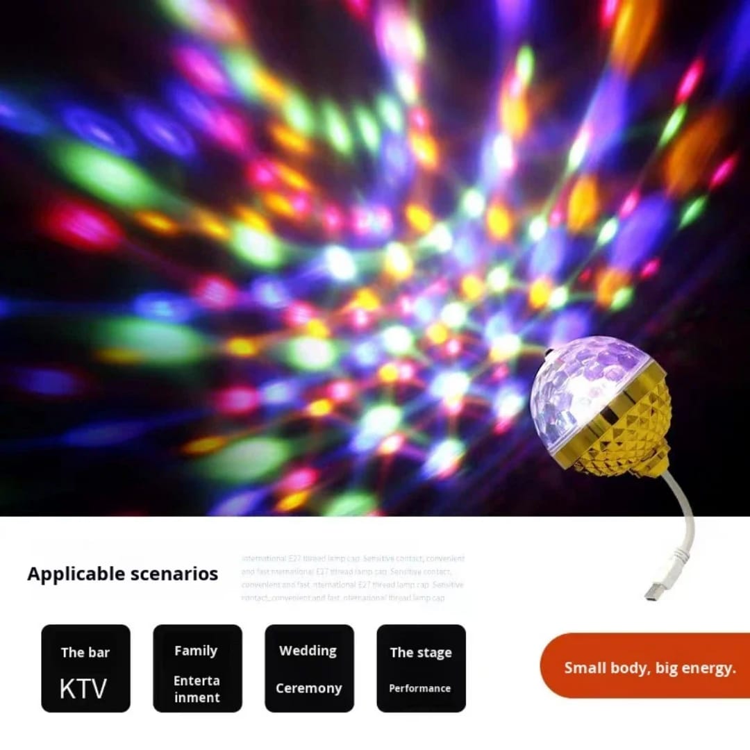 USB Colorful Rotating Magic Ball Light