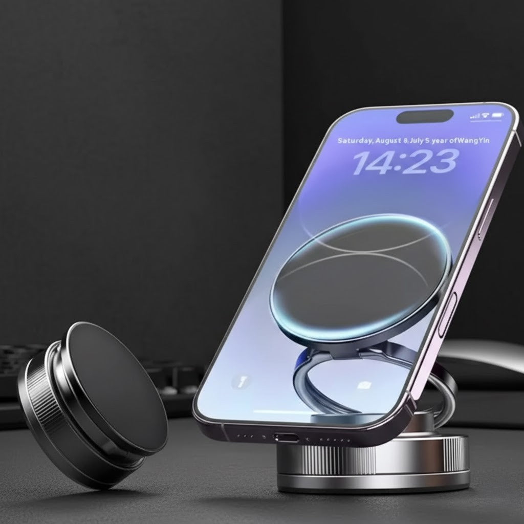 360° Magnetic Car Phone Holder – Ultra-Stable & Foldable Design