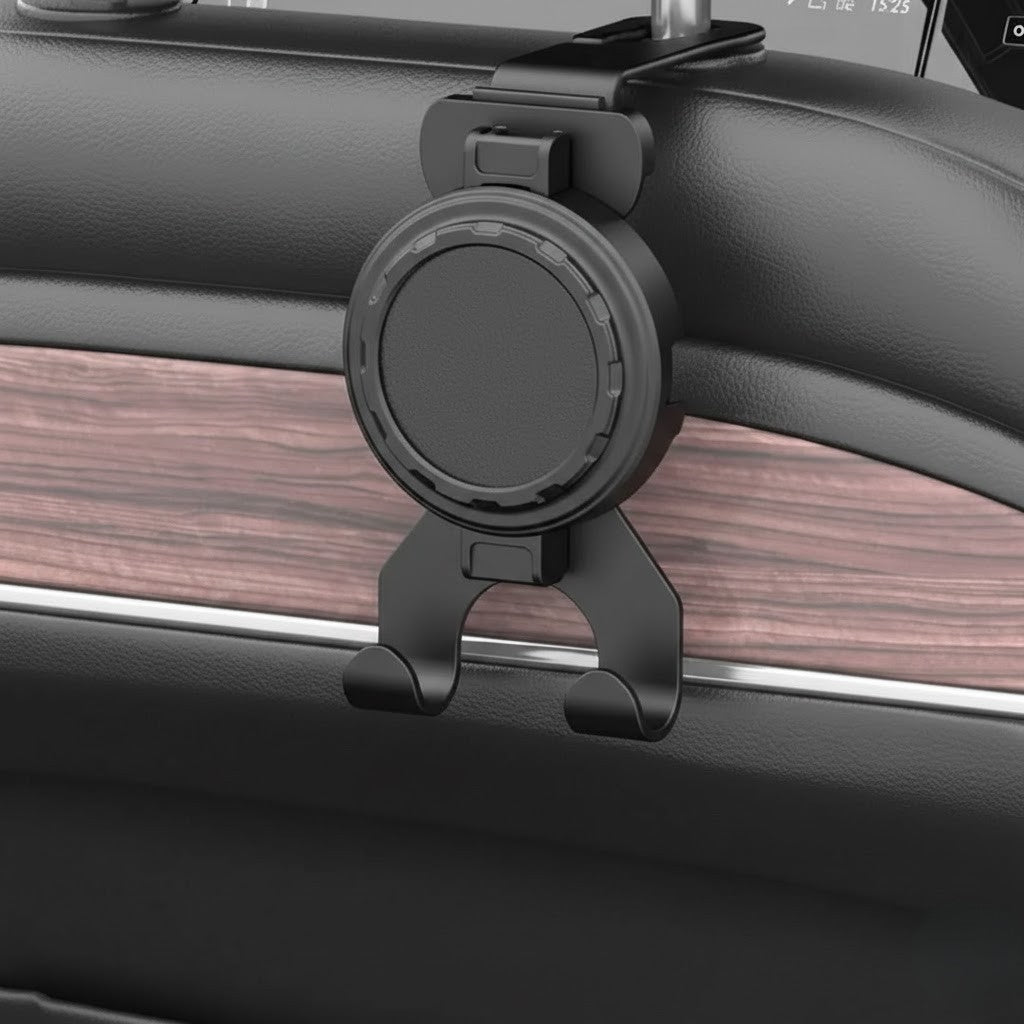 Car Interior Organizer - Dashboard & Backseat Cup Holder, Phone Cradle, and Utility Hooks