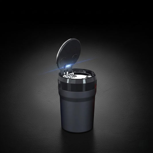 Portable Car Ashtray - Large Capacity & LED-Illuminated