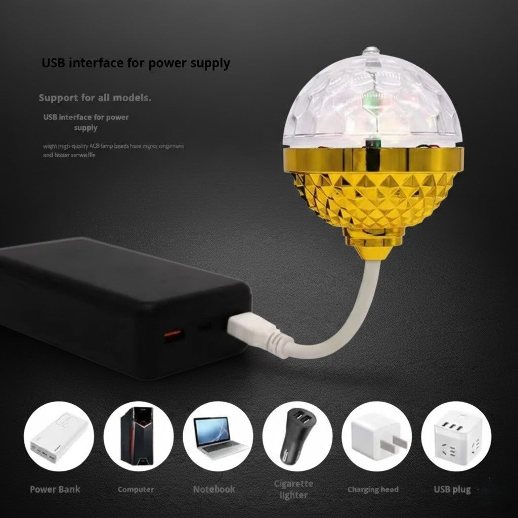 USB Colorful Rotating Magic Ball Light